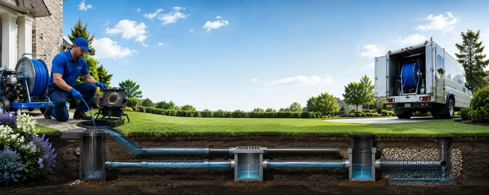 Outdoor drain cleaning information for New England, ND